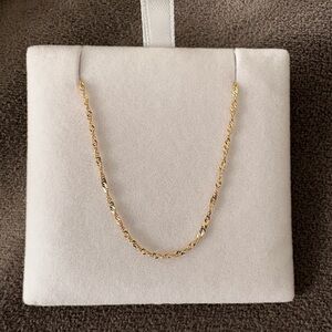 10K Italian Gold Singapore Chain Bracelet – 7”, 1.1mm